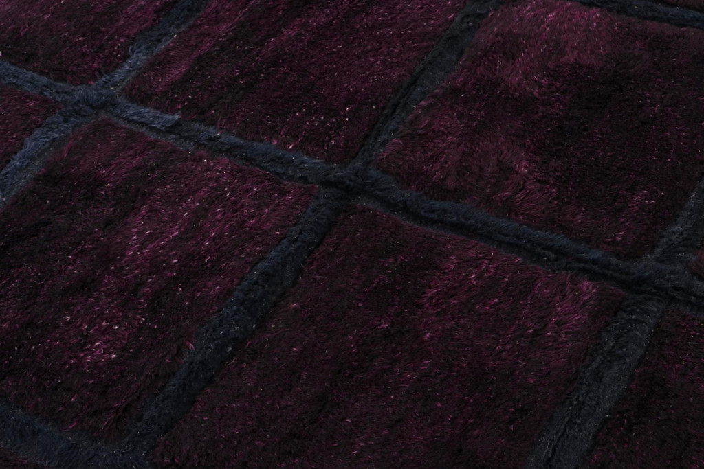 Modern Moroccan Rug in Purple