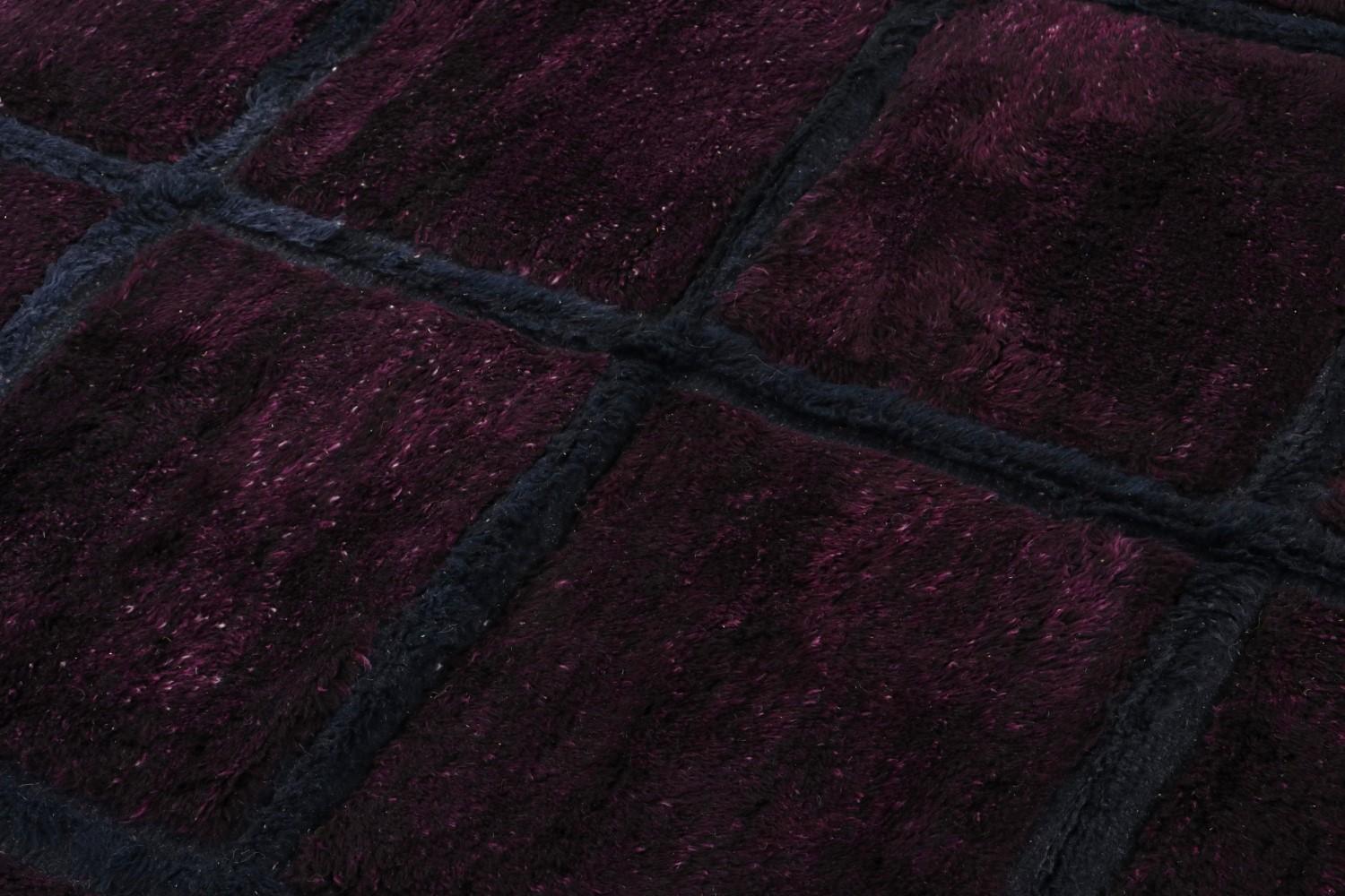 Modern Moroccan Rug in Purple