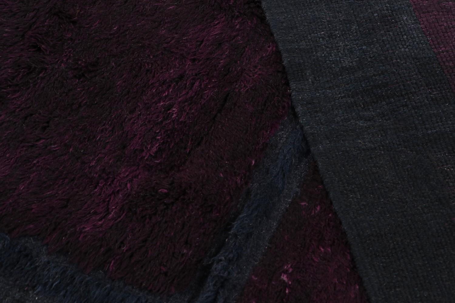 Modern Moroccan Rug in Purple