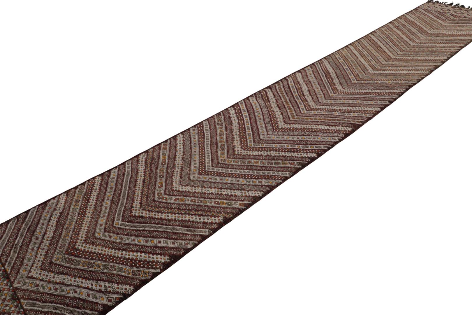Vintage Zayane Moroccan Kilim and runner rug