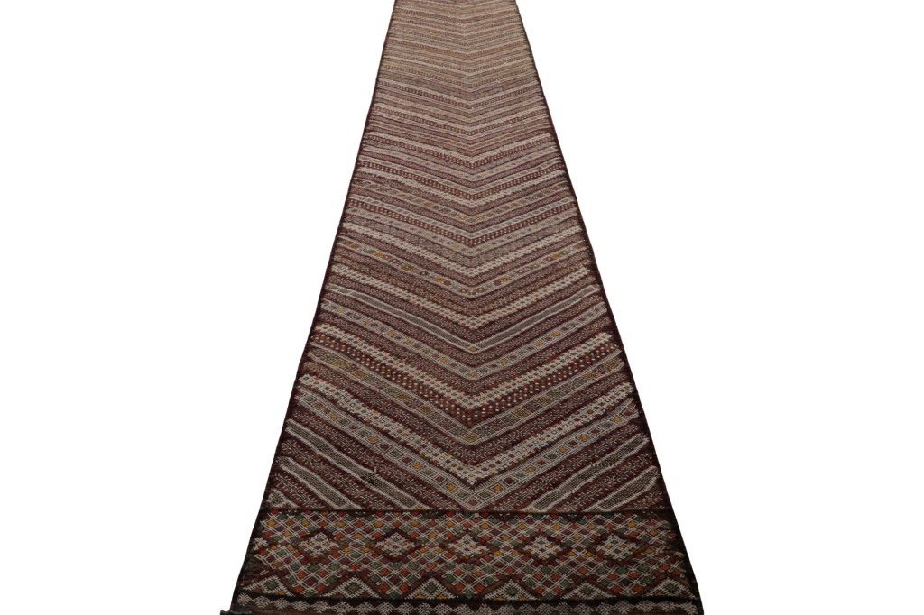 Vintage Zayane Moroccan Kilim and runner rug