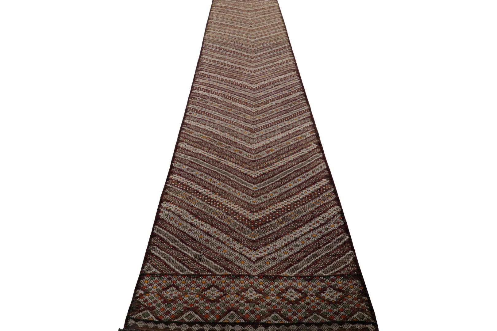 Vintage Zayane Moroccan Kilim and runner rug