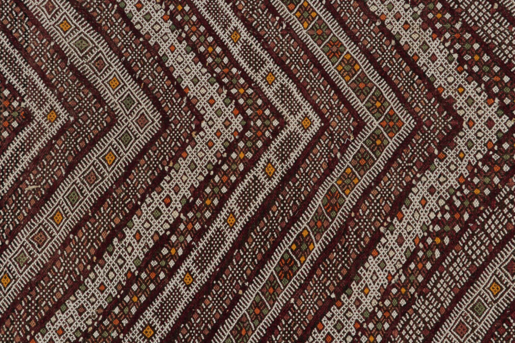 Vintage Zayane Moroccan Kilim and runner rug