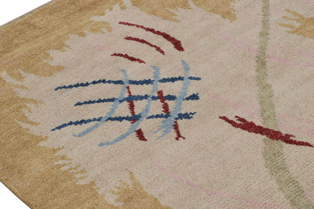 Colorful Abstract French Art Deco Rug