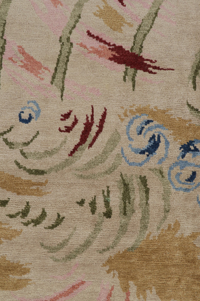 Colorful Abstract French Art Deco Rug