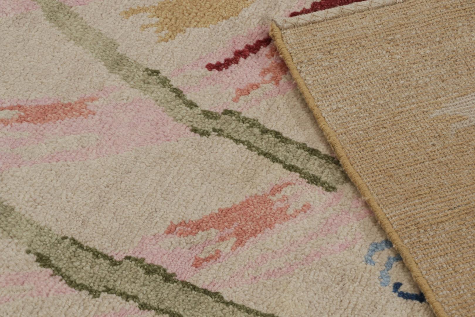 Colorful Abstract French Art Deco Rug