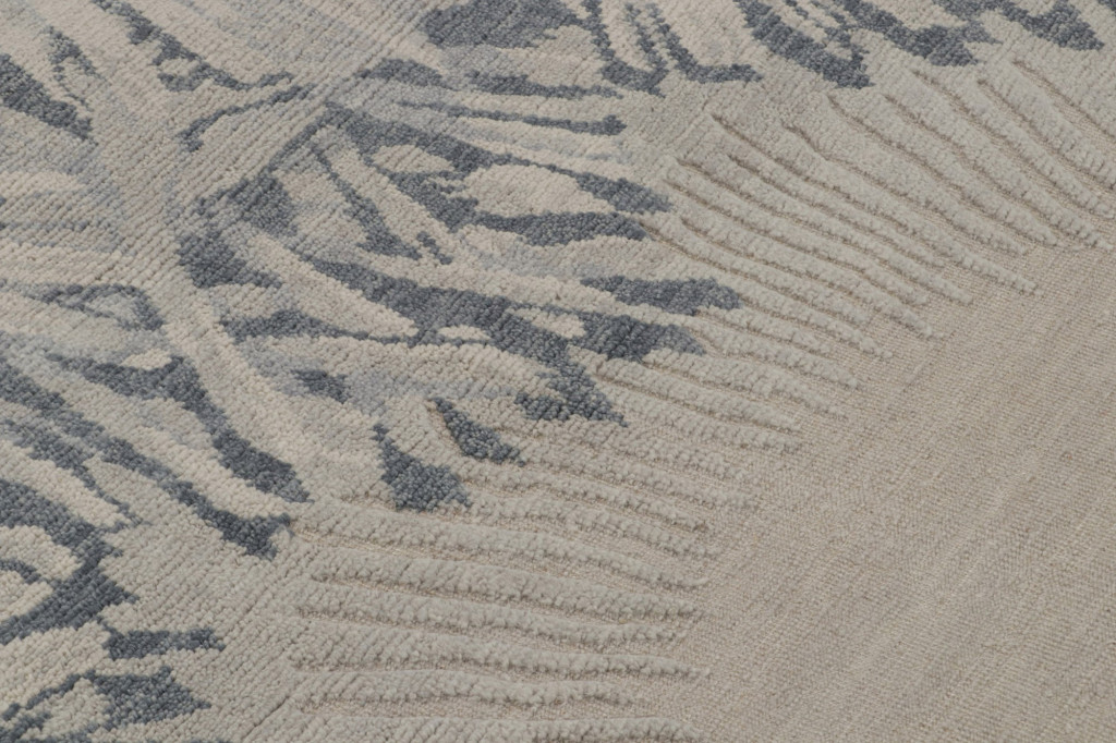 Gray and Blue Art Deco Rug