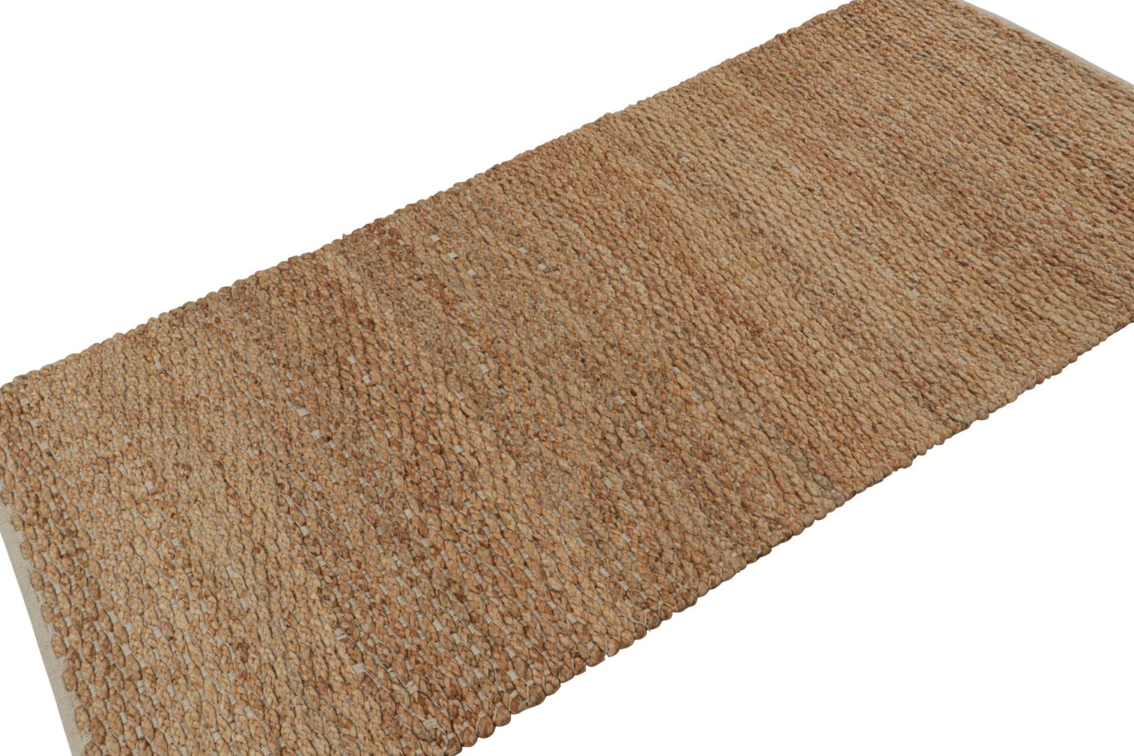 Modern Flatweave Runner in Beige/Brown