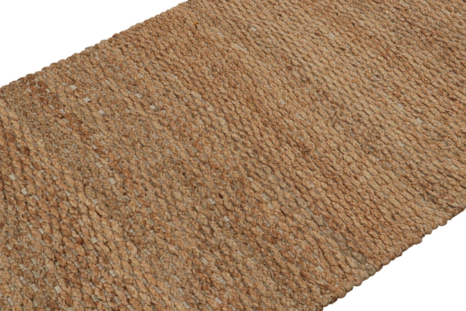 Modern Flatweave Runner in Beige/Brown