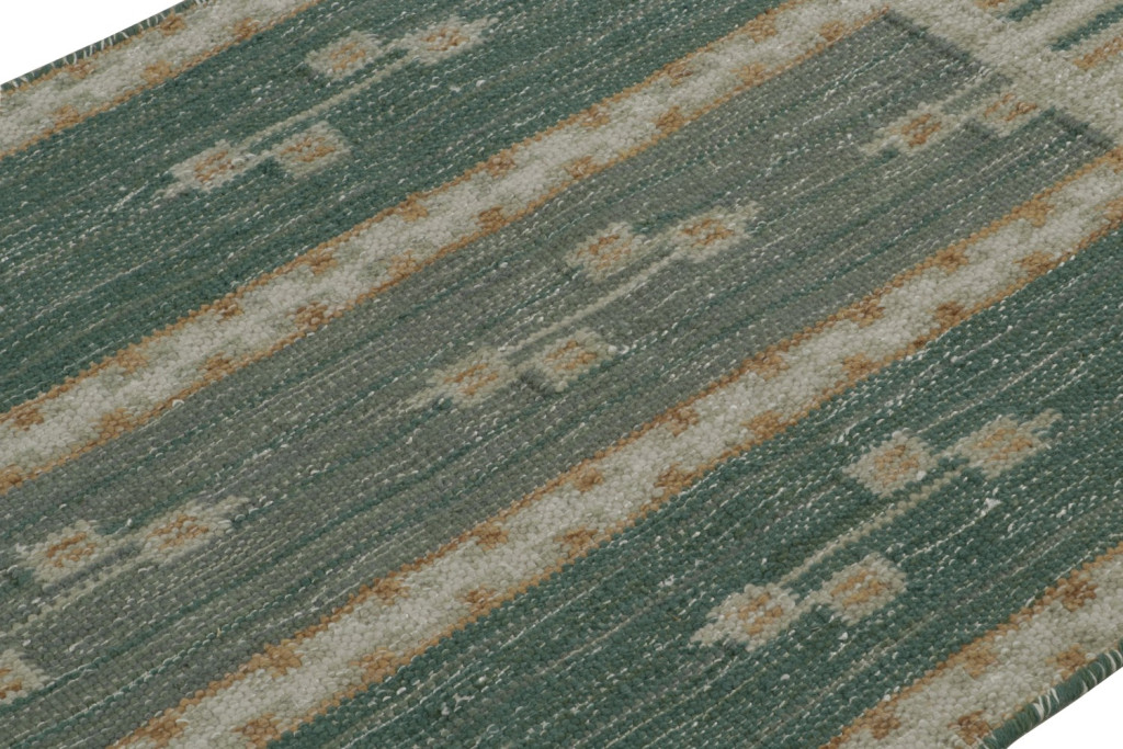 Teal Scandinavian Kilim Scatter Rug