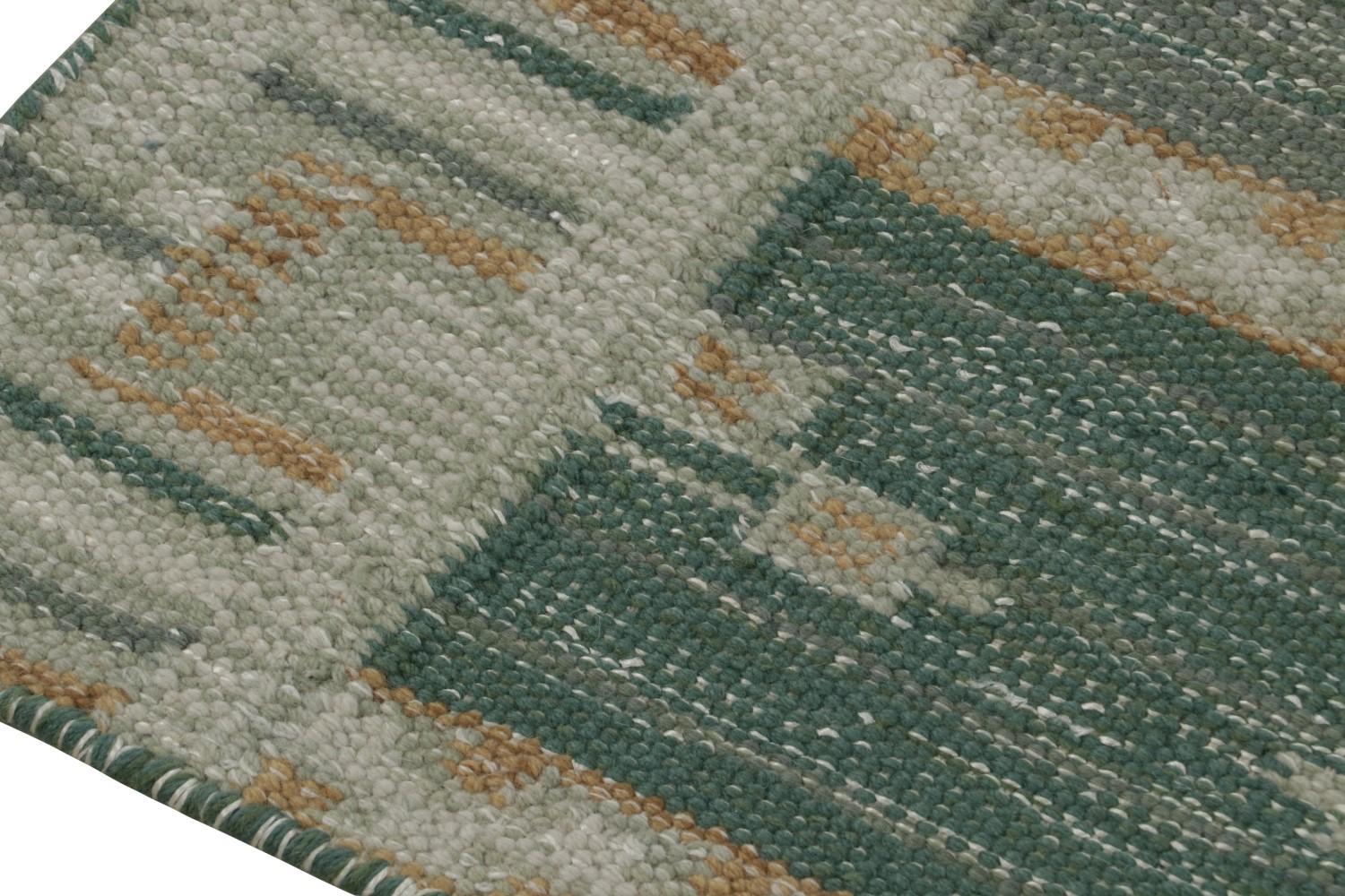 Teal Scandinavian Kilim Scatter Rug