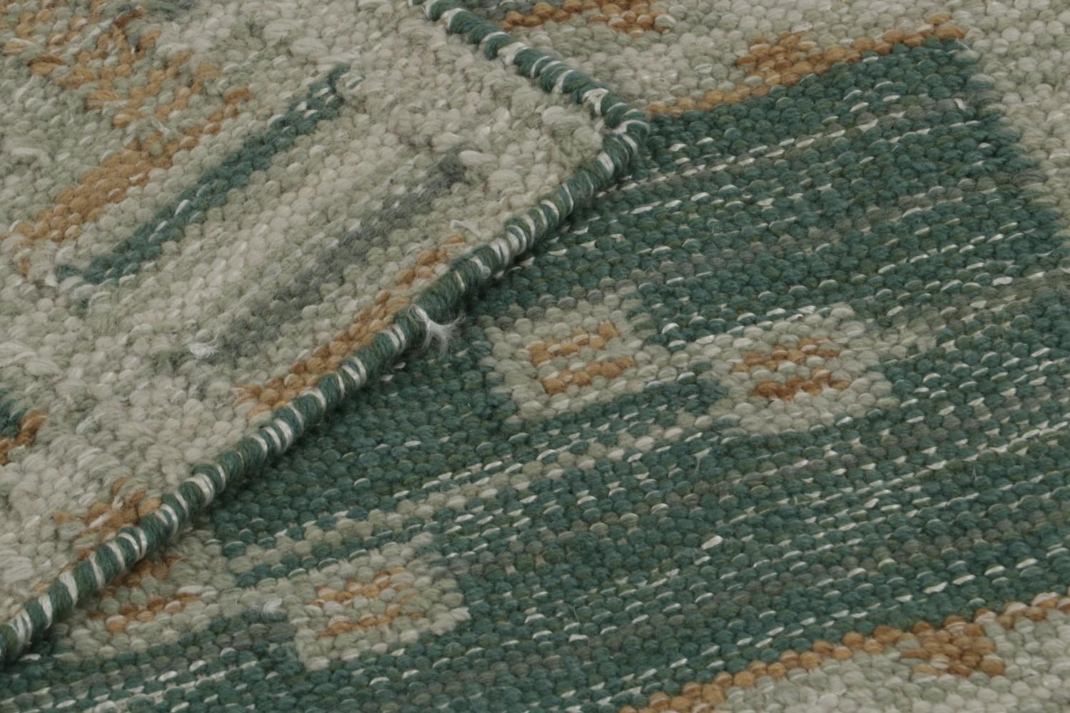 Teal Scandinavian Kilim Scatter Rug