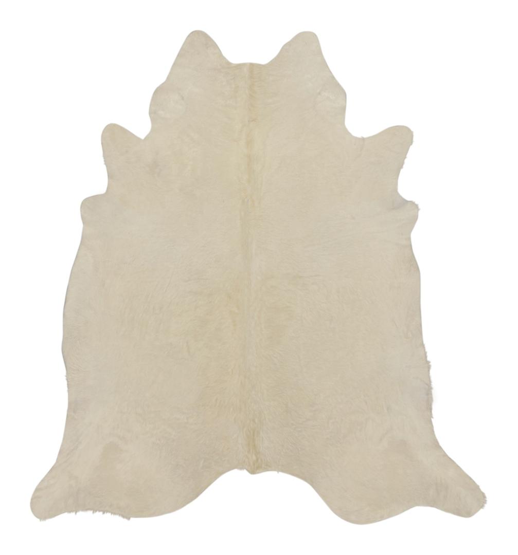 Modern Cowhide Rug in Off-White