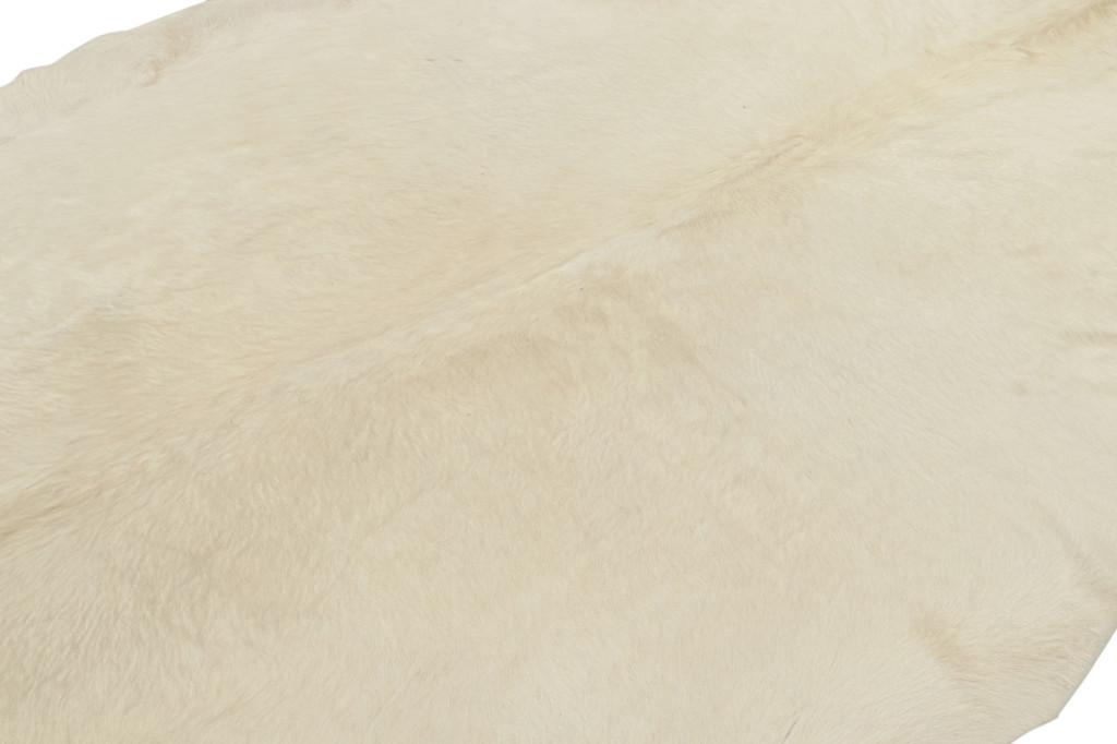 Modern Cowhide Rug in Off-White