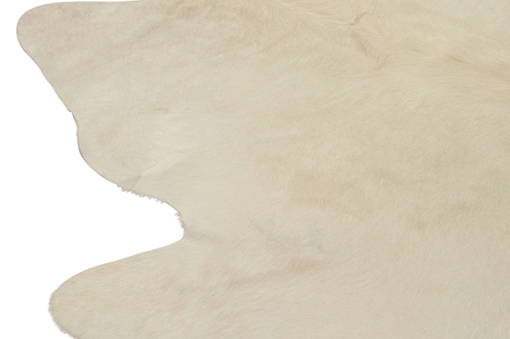 Modern Cowhide Rug in Off-White