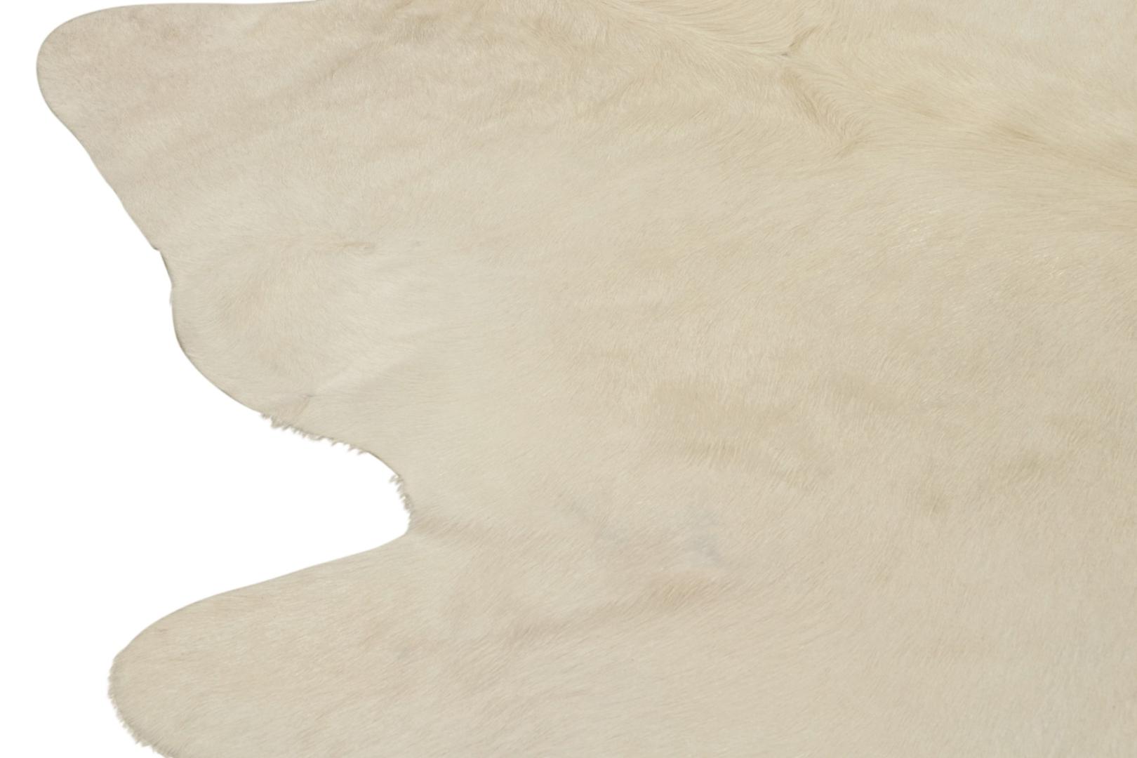 Modern Cowhide Rug in Off-White