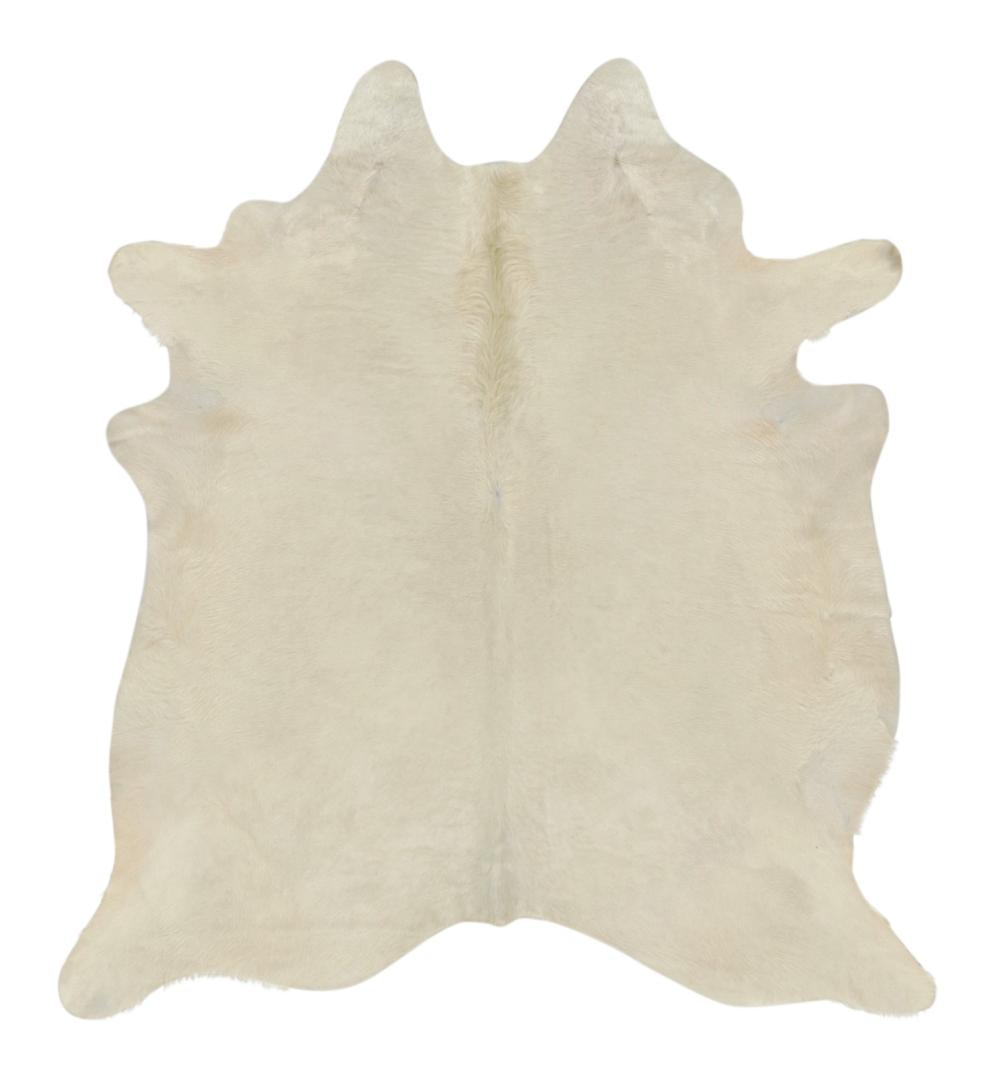 Modern Cowhide Rug in Off-White