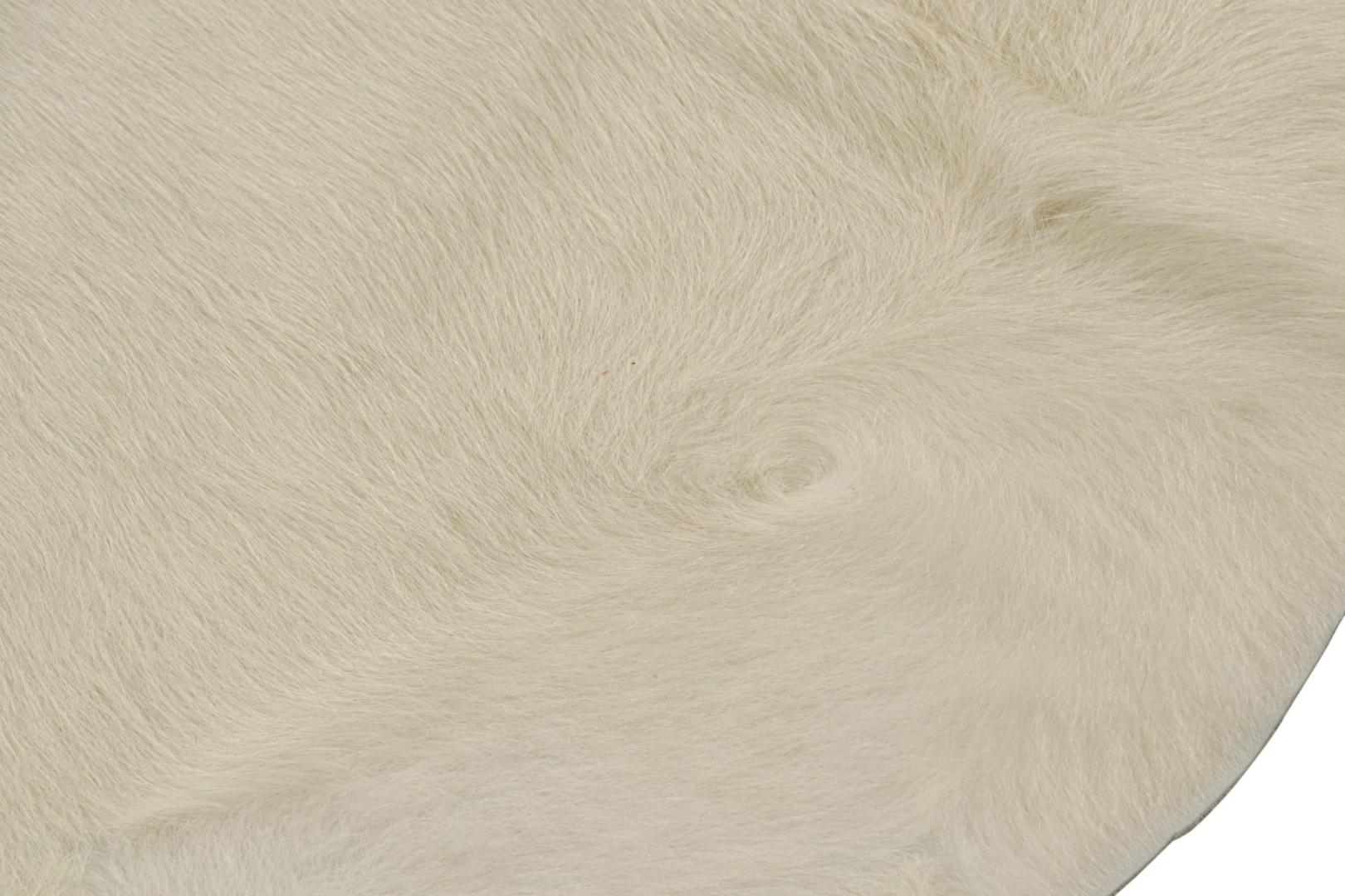 Modern Cowhide Rug in Off-White