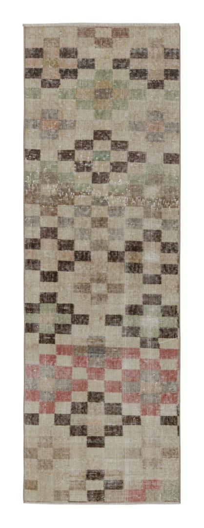 Vintage Zeki Müren Art Deco Runner Rug