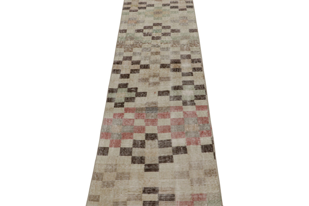 Vintage Zeki Müren Art Deco Runner Rug