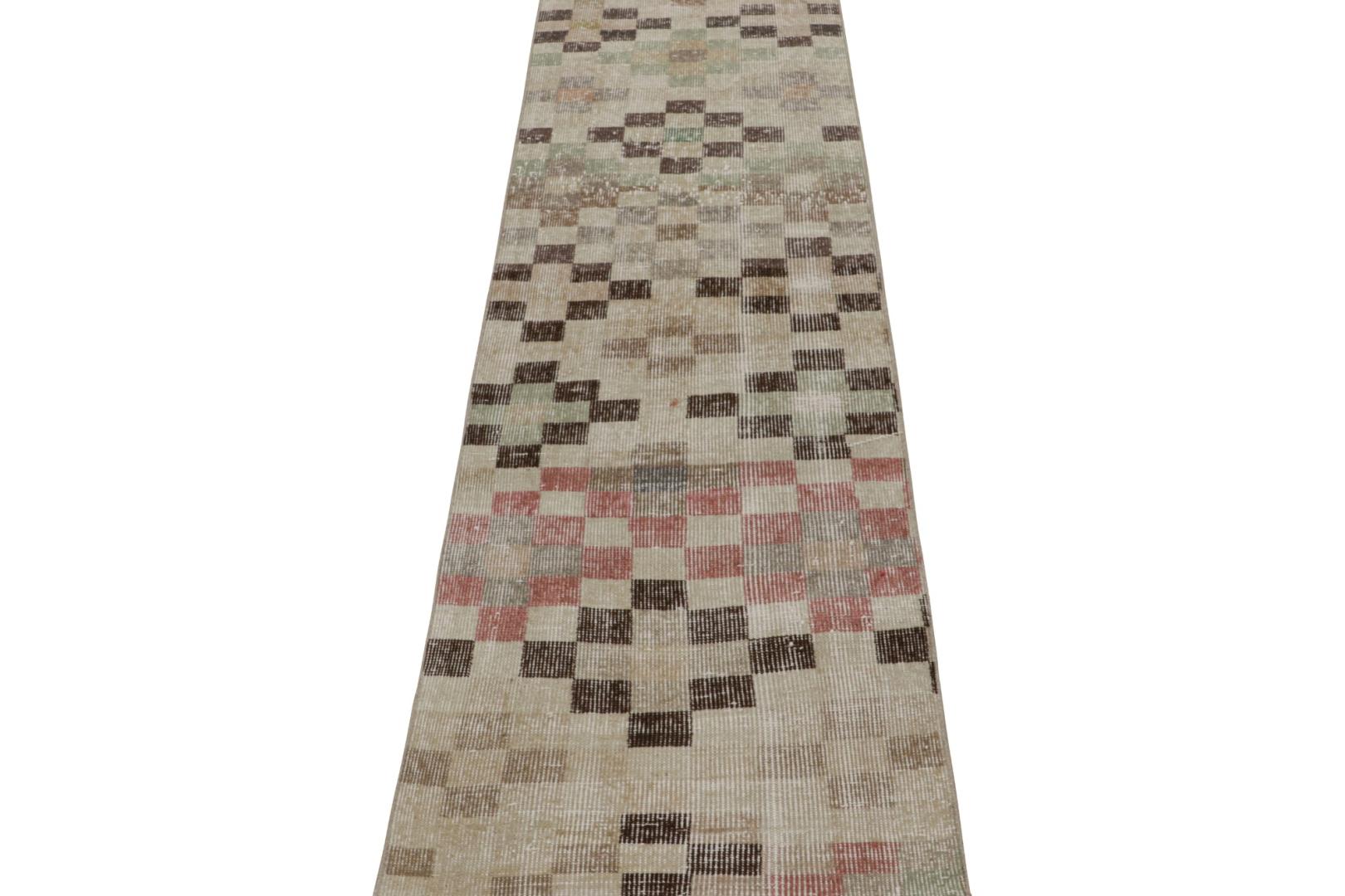 Vintage Zeki Müren Art Deco Runner Rug
