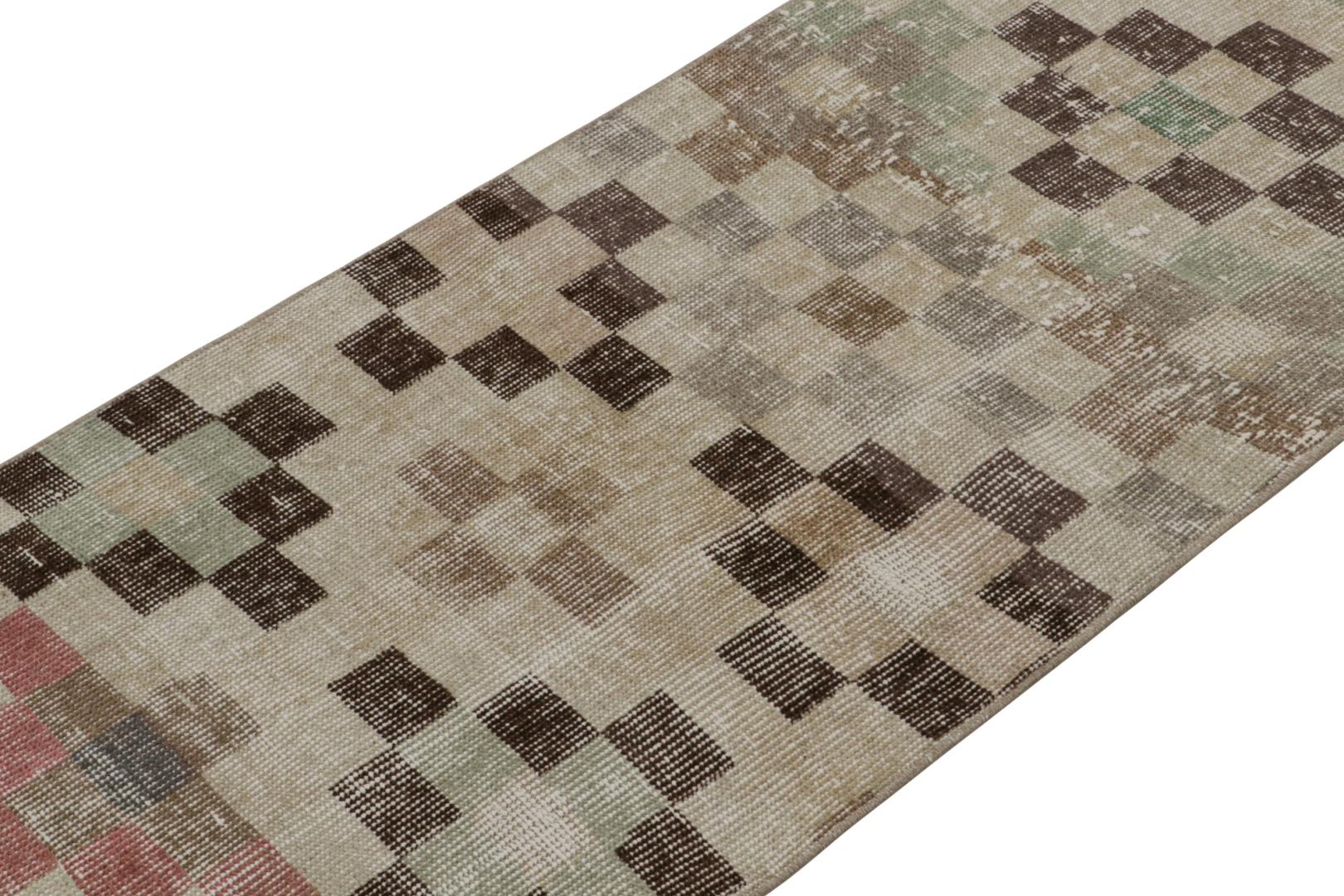 Vintage Zeki Müren Art Deco Runner Rug
