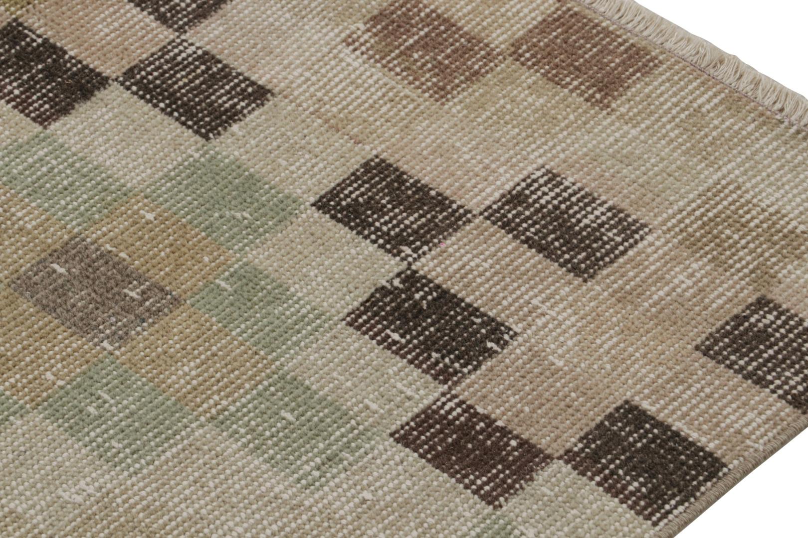 Vintage Zeki Müren Art Deco Runner Rug