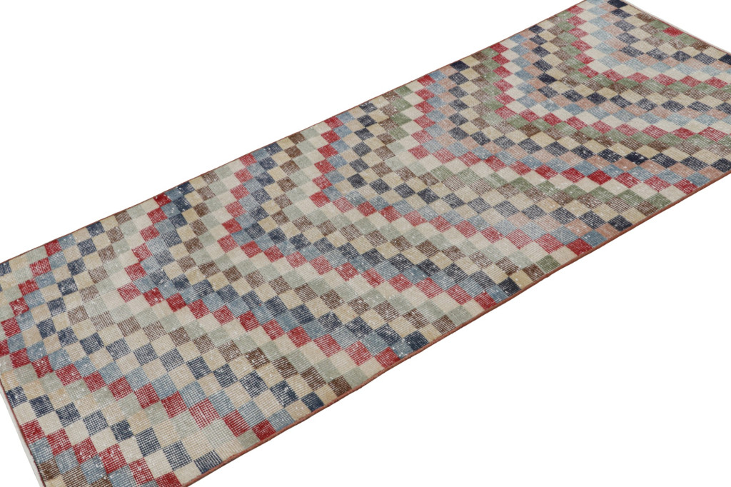 Vintage Zeki Müren Art Deco Runner Rug