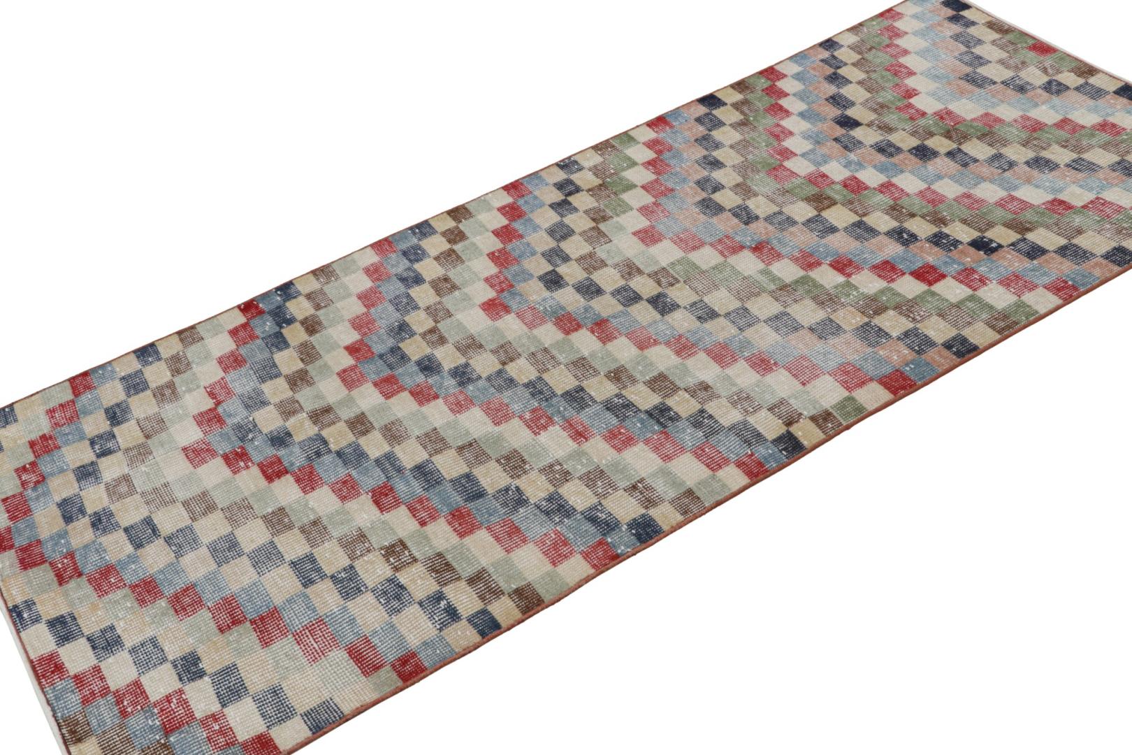 Vintage Zeki Müren Art Deco Runner Rug