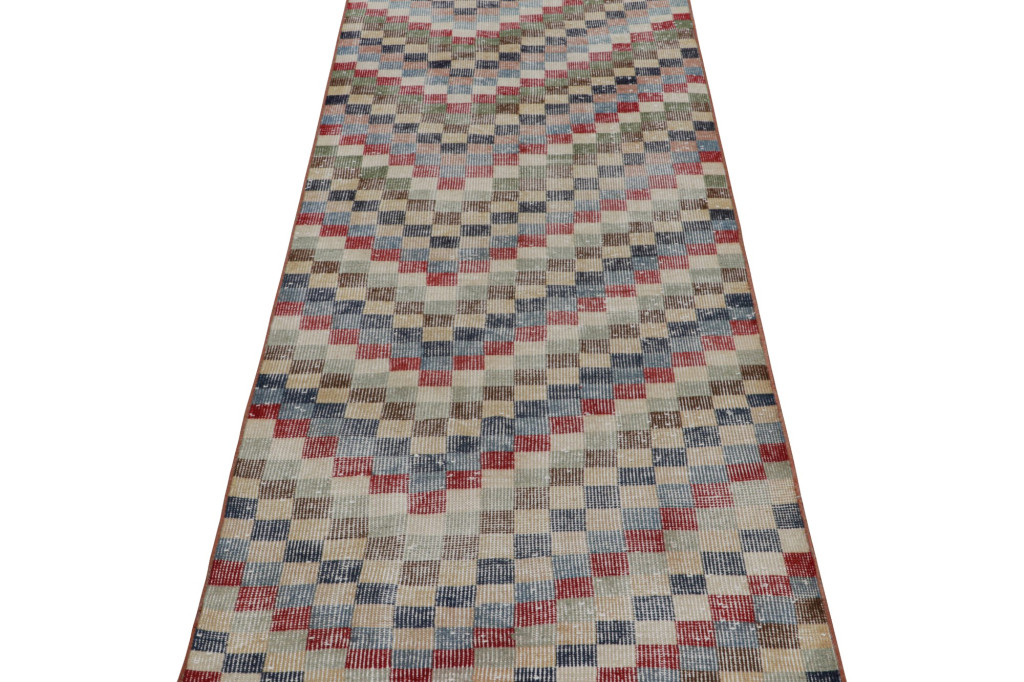Vintage Zeki Müren Art Deco Runner Rug