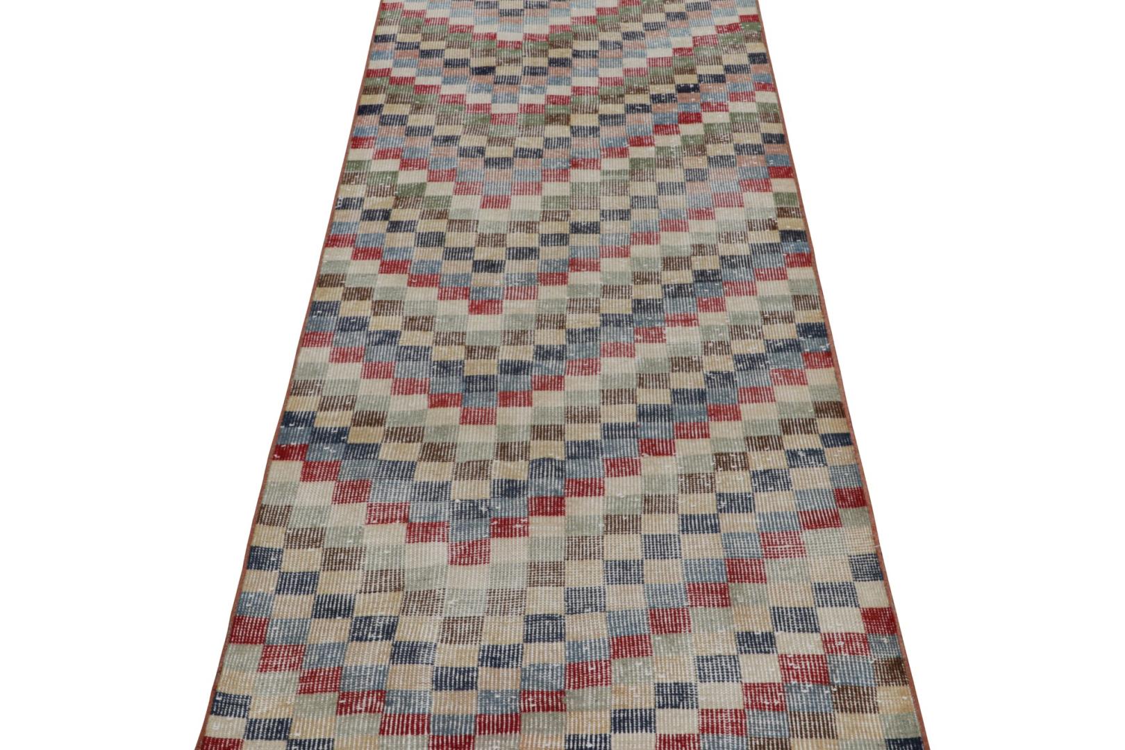 Vintage Zeki Müren Art Deco Runner Rug