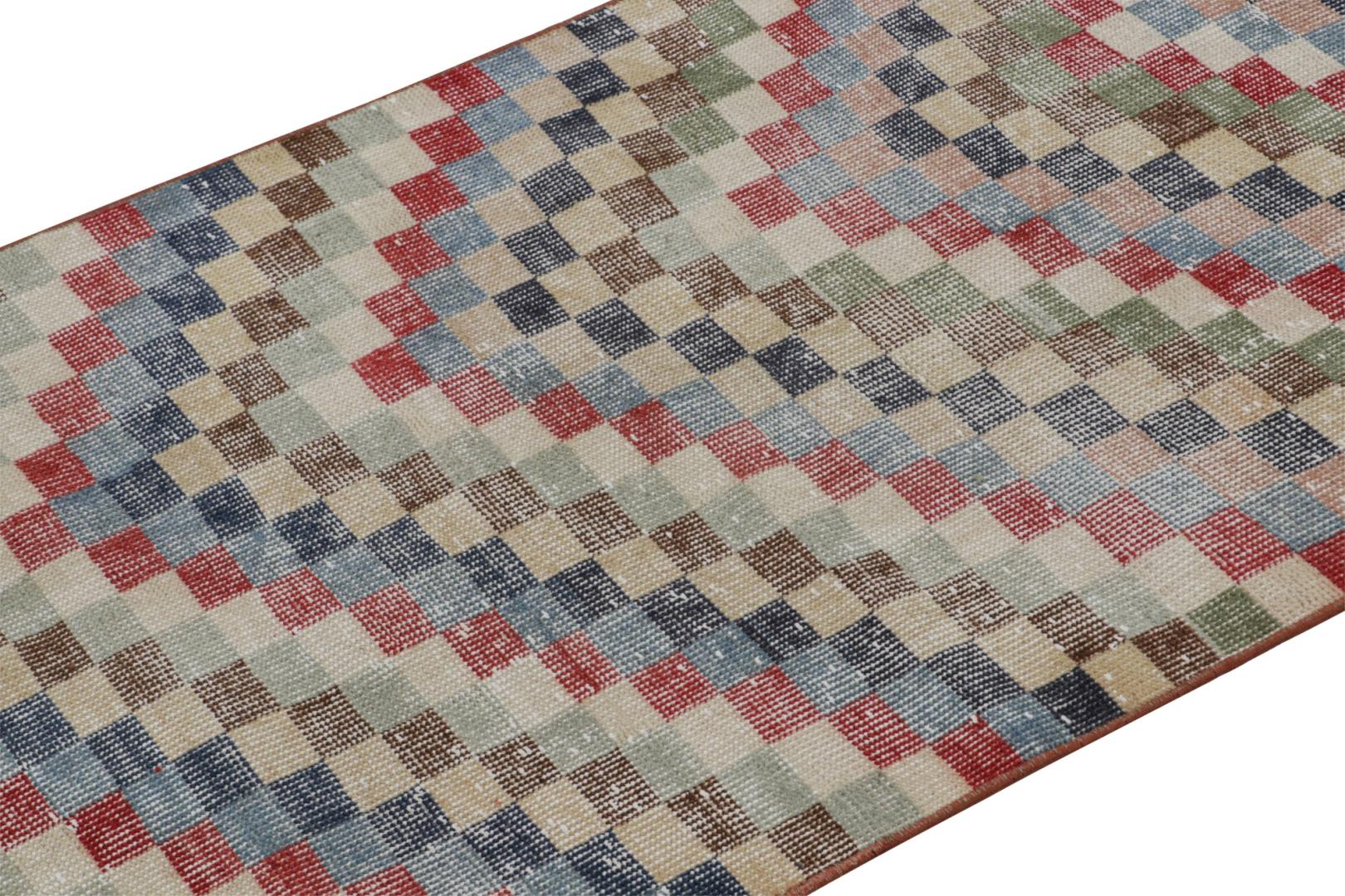 Vintage Zeki Müren Art Deco Runner Rug