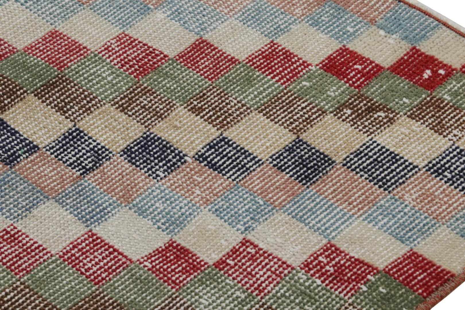 Vintage Zeki Müren Art Deco Runner Rug
