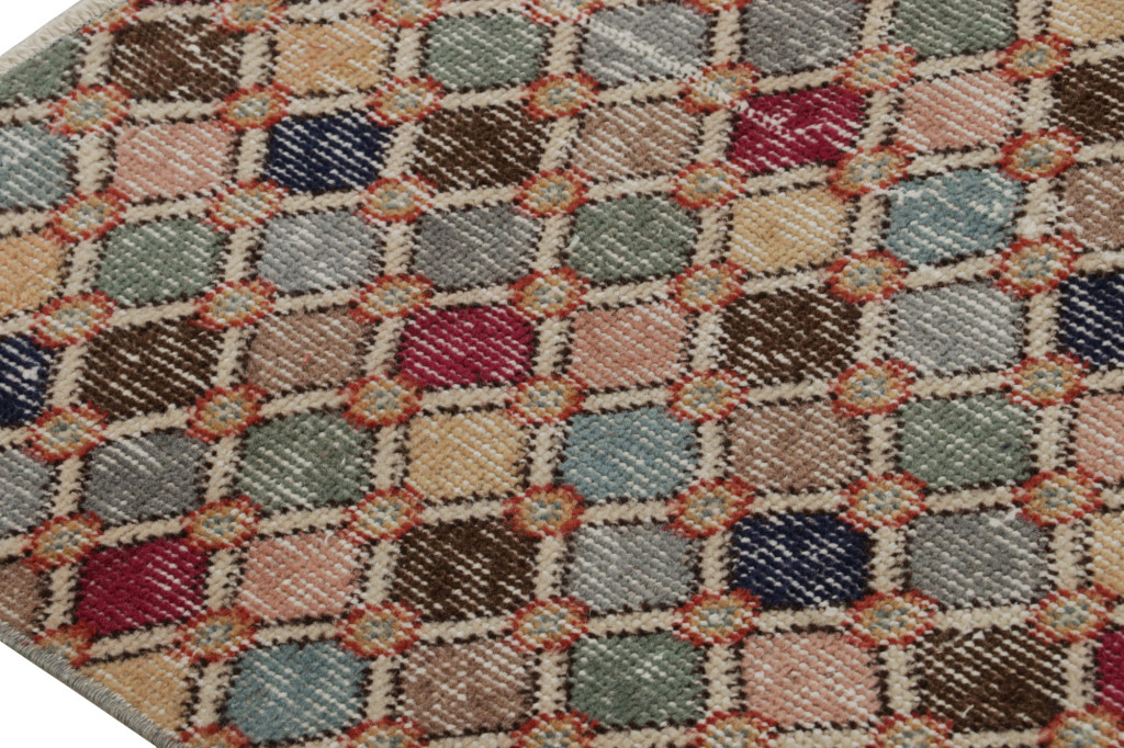 Vintage Zeki Müren Art Deco Runner Rug