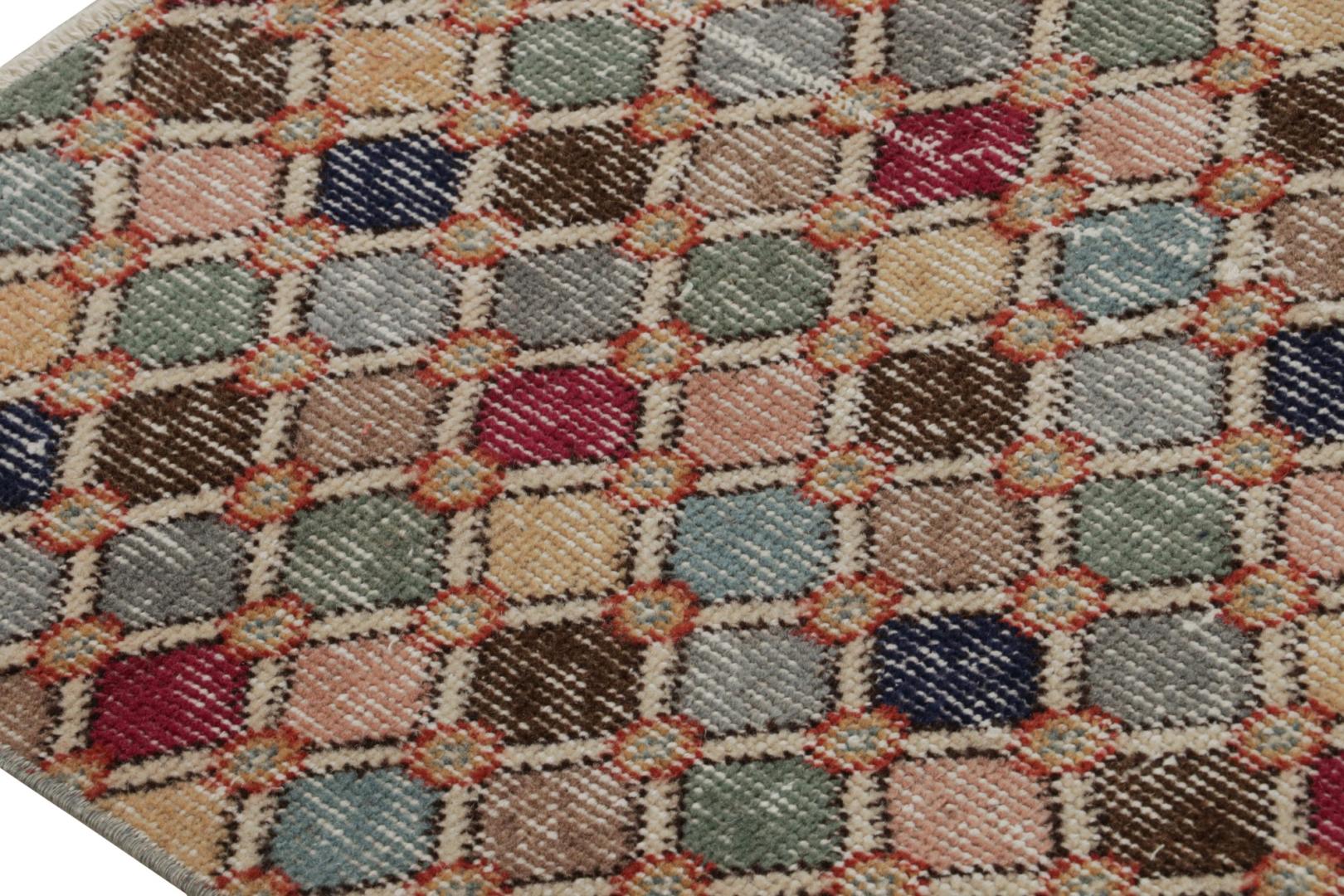 Vintage Zeki Müren Art Deco Runner Rug