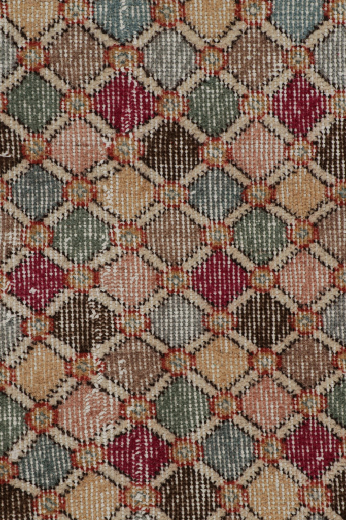 Vintage Zeki Müren Art Deco Runner Rug