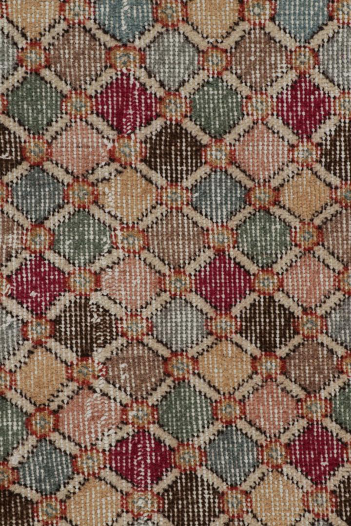 Vintage Zeki Müren Art Deco Runner Rug