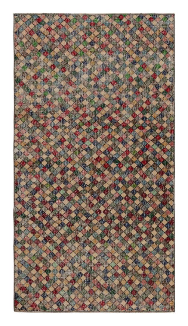 Vintage Zeki Müren Art Deco Runner Rug