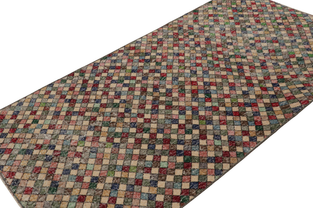 Vintage Zeki Müren Art Deco Runner Rug