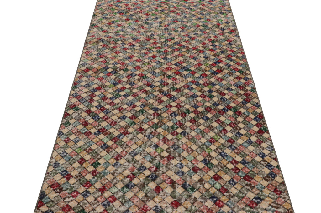 Vintage Zeki Müren Art Deco Runner Rug