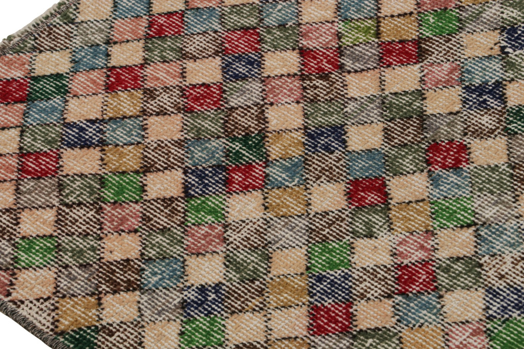 Vintage Zeki Müren Art Deco Runner Rug