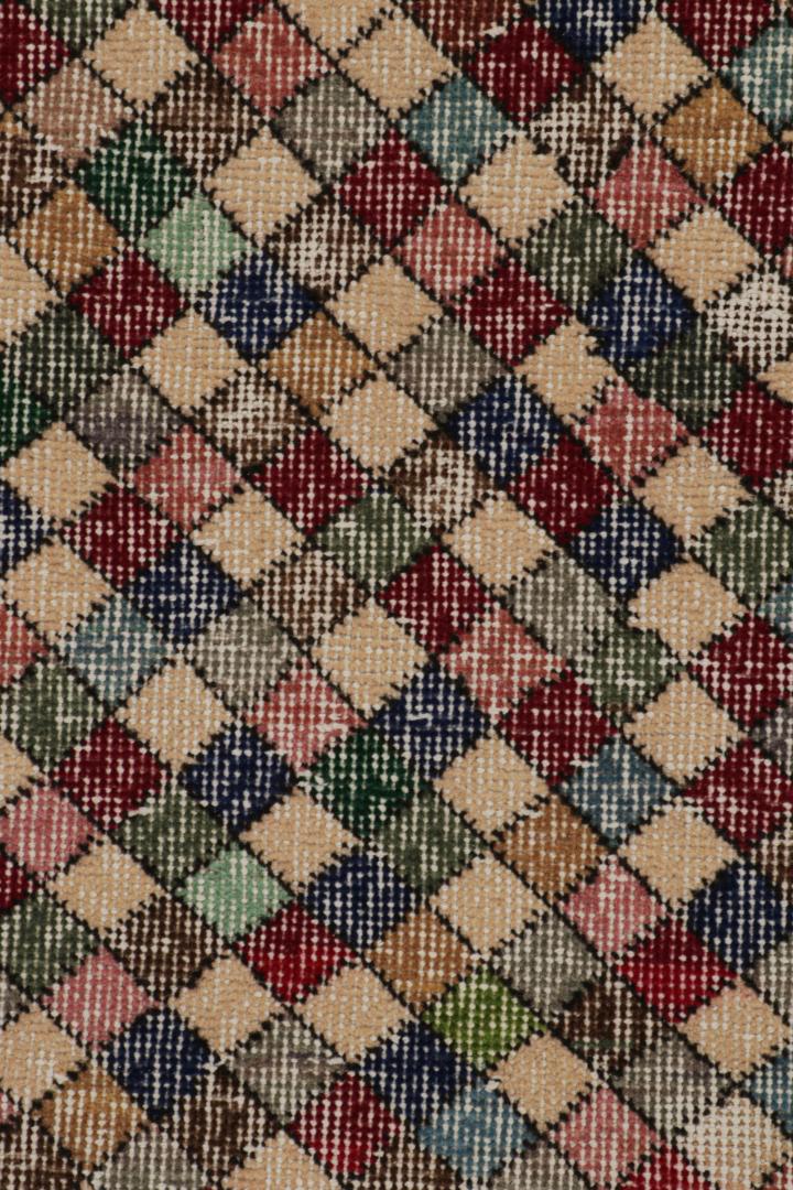 Vintage Zeki Müren Art Deco Runner Rug