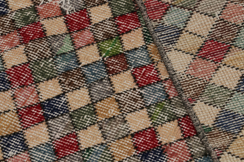 Vintage Zeki Müren Art Deco Runner Rug