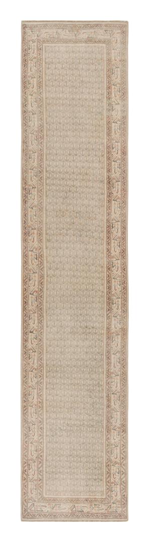Vintage Turkish Runner Rug in Beige