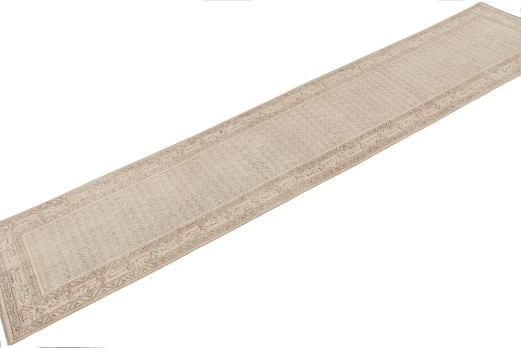 Vintage Turkish Runner Rug in Beige