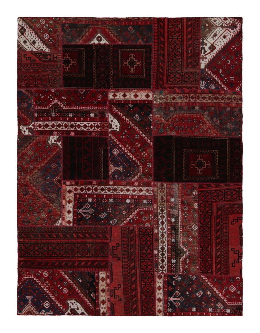 Modern Afghan Tribal Patchwork Rug