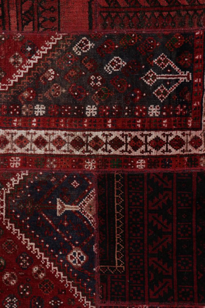 Modern Afghan Tribal Patchwork Rug