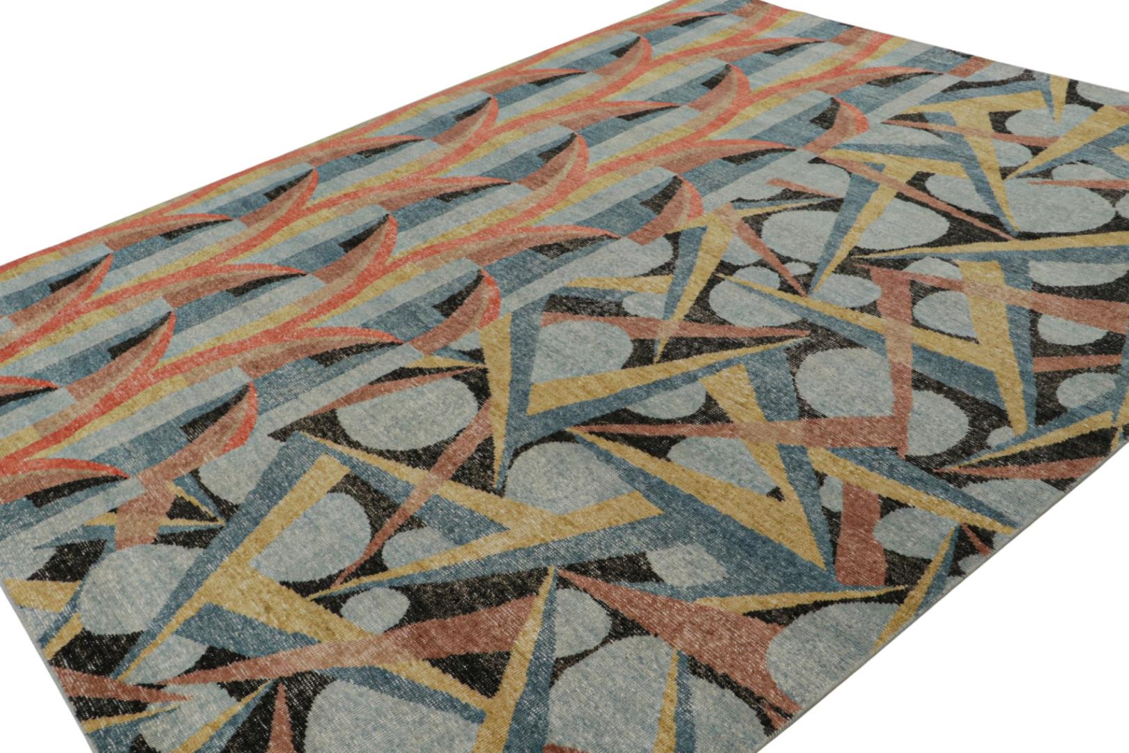 Modern Distressed Deco Rug