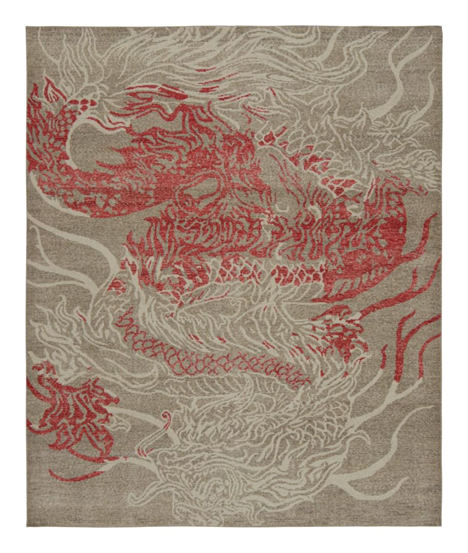 Modern Pictorial Dragon Rug
