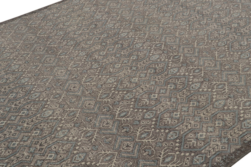 Distressed Abstract Rug In Beige